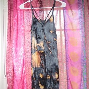 Blue and gold tie dye Romper